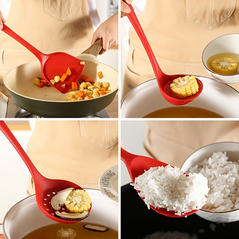 4pcs Silicone Kitchenware Cooking Utensils Set Non-Stick Pot Shovel Spoon