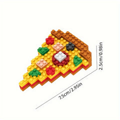 Mini Fast Food 3D Model Building Blocks DIY Burger French Fries Hot Dog