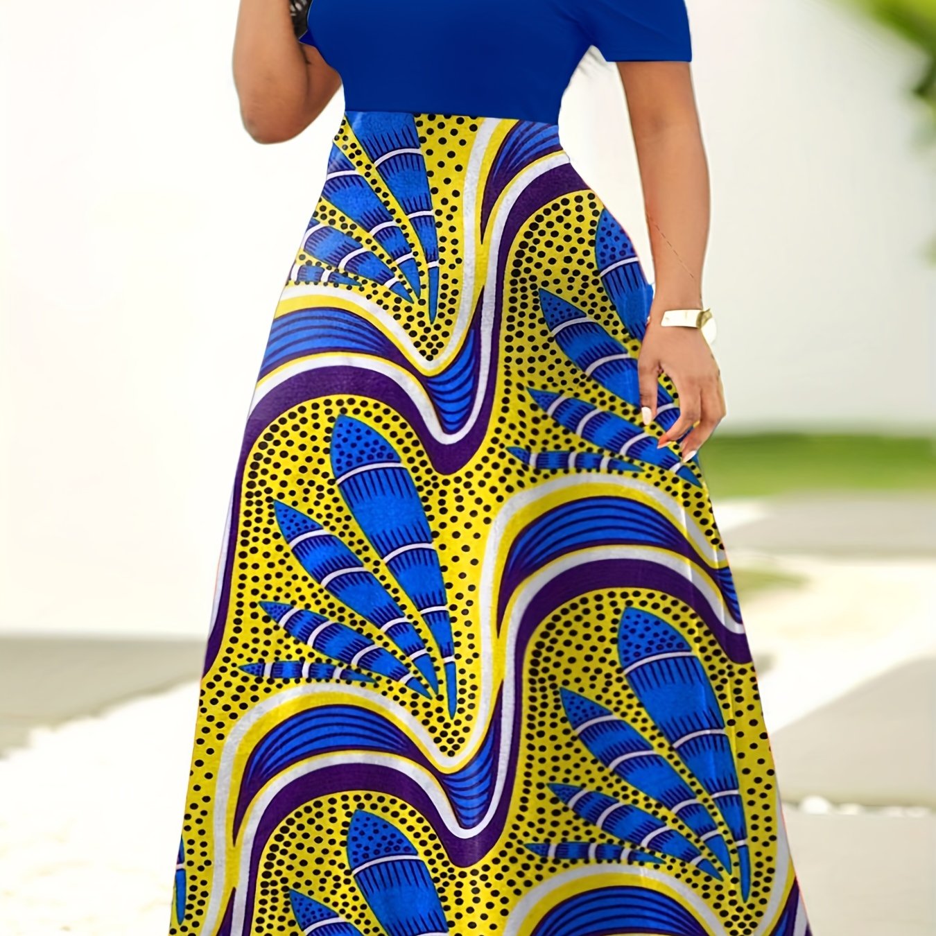 Floral Off Shoulder Maxi Dress Plus Size