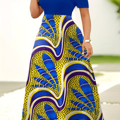 Floral Off Shoulder Maxi Dress Plus Size