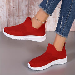 Women's Breathable Mesh Sneakers Casual Lightweight Slip On Walking Shoes