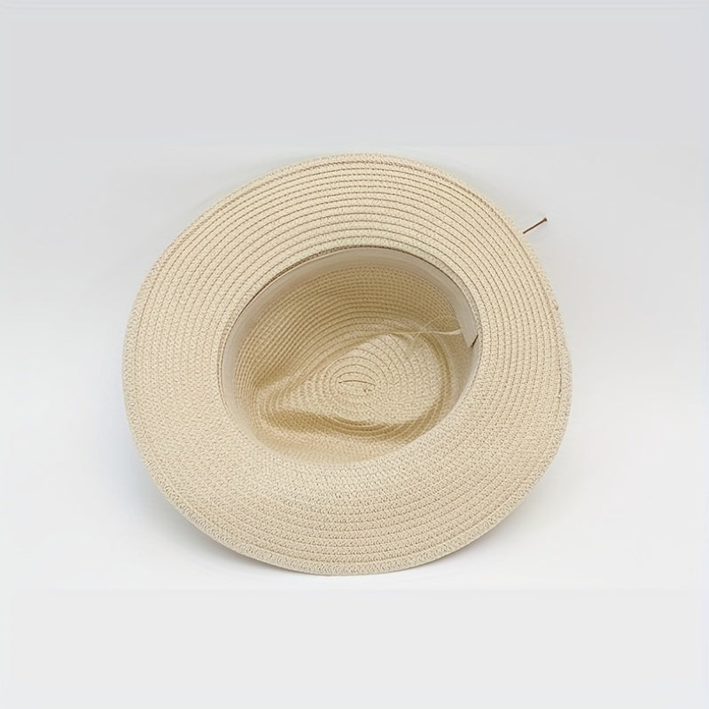 Classic Western Sun Hat Vintage Straw Jazz Hats for Women