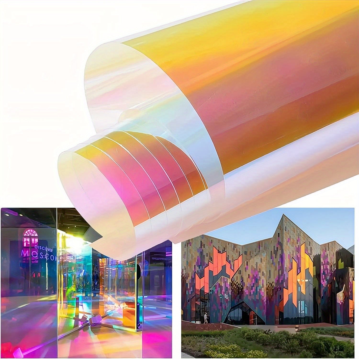 Rainbow Window Film Privacy Protection for Home Decor
