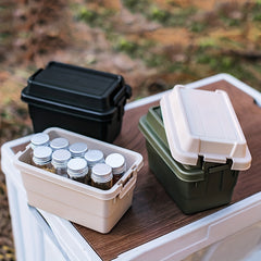 Outdoor Camping Mini Plastic Storage Box Desktop Seasoning Bottle Storage Box