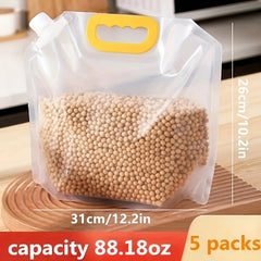 5pcs Food Storage Bag With Spout Sealed Moisture Proof Nozzle Stand Up Pouch