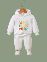 2pcs Rainbow Letter Graphic Set Girls Casual Breathable Activewear