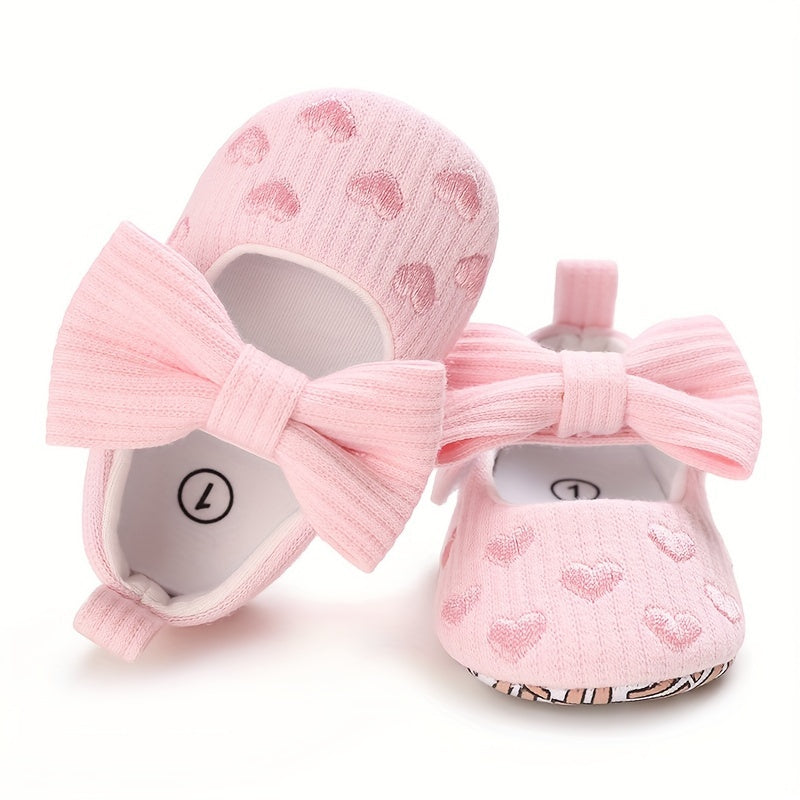 Bowknot Ballet Flat Shoes Baby Girls Lightweight Wear-resistant Flat Shoes