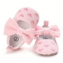 Bowknot Ballet Flat Shoes Baby Girls Lightweight Wear-resistant Flat Shoes