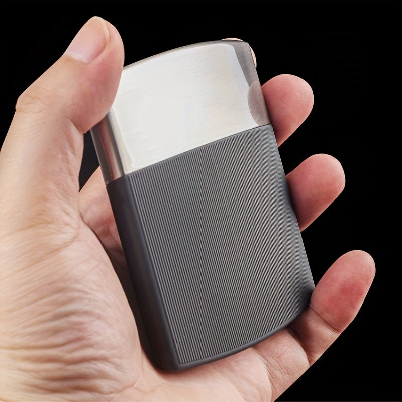 Men's Portable Cigarette Box with Arch Partition Design