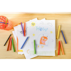LOCAL Kids Plastidecor Crayons 24 Assorted Colours Safe Non Toxic Wax Crayons
