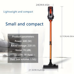 Portable 600W Vacuum Cleaner 4 In 1 Lightweight Handheld Rod