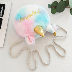 Unicorn Fur Bag Custom Little Girl Shoulder Bag