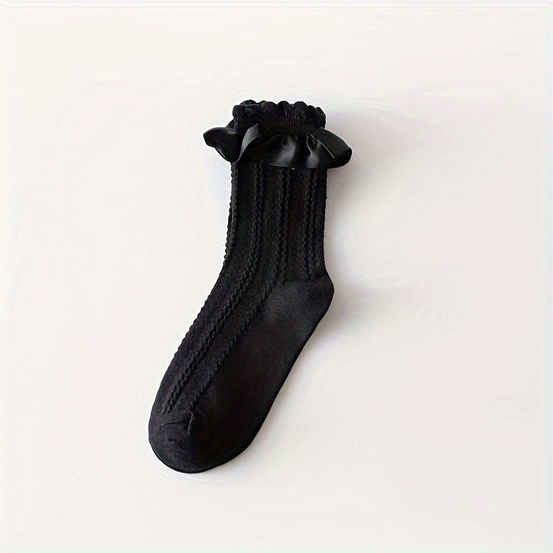 Ruffle Lolita Socks Comfy & Mid Tube Socks Women's Stockings