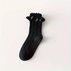 Ruffle Lolita Socks Comfy & Mid Tube Socks Women's Stockings