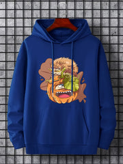 Men's Cartoon Animal Graphic Hoodie Drawstring Sweatshirt
