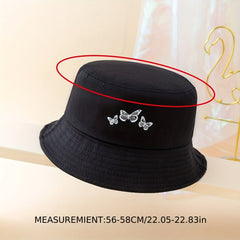 Men's Butterfly Print Bucket Hat Sun Hat for Outings