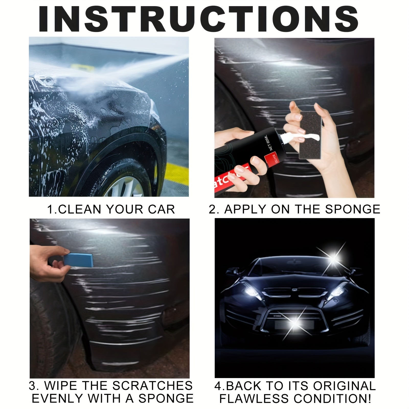 Car Scratch Polishing Paste - Paint Cleaning Decontamination Wax