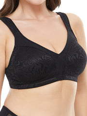 Jacquard Full Coverage Bra Breathable Push Up Women's Lingerie