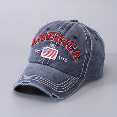 US Flag Cotton Baseball Cap for Men