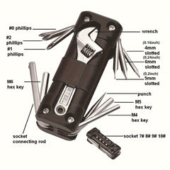 16-in-1 Portable Bicycle Repair Tool Kit Screwdriver Tire Repair