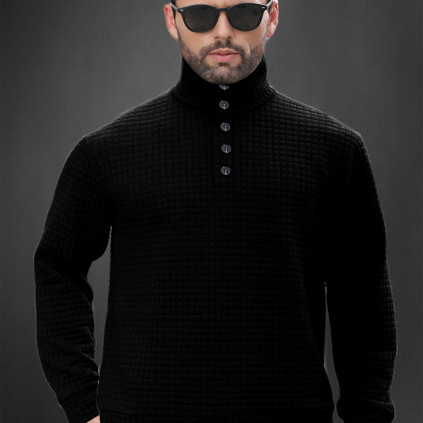 Men's Knitted Turtleneck Sweatshirt for Autumn & Winter
