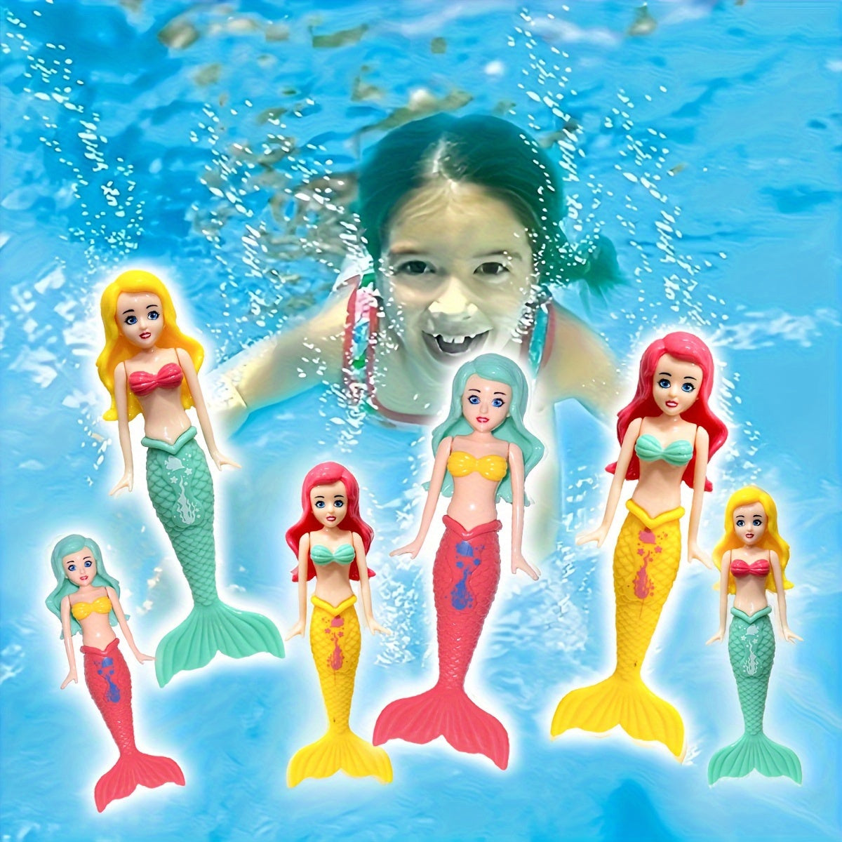 Mermaid Dive Swimming Pool Toys Set of 2