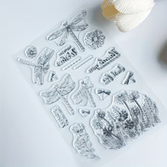 Dragonfly Birthday Transparent Silicone Seal for Card Making & DIY Decoration