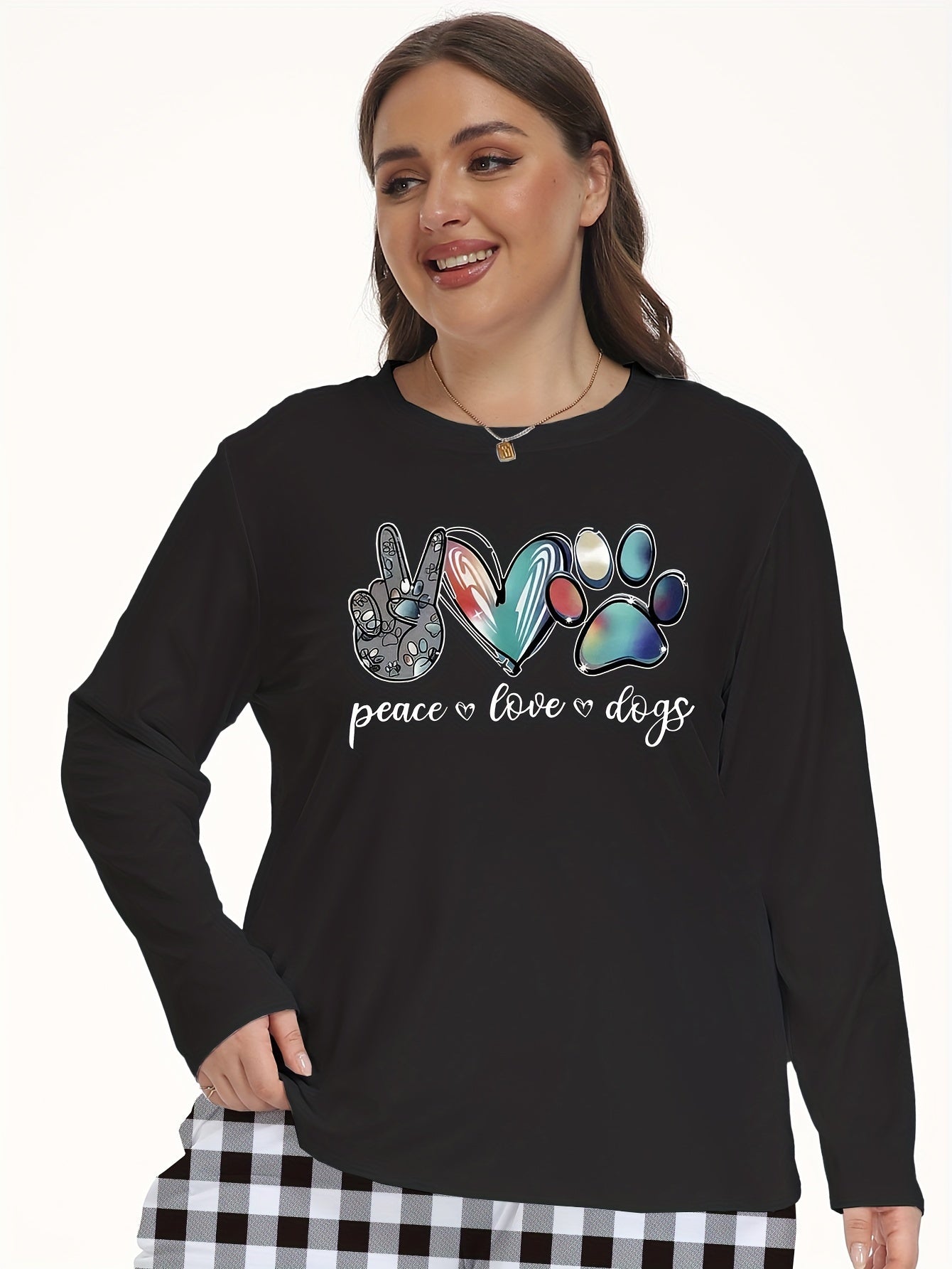 Graphic Long Sleeve Loungewear Tee