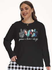Graphic Long Sleeve Loungewear Tee