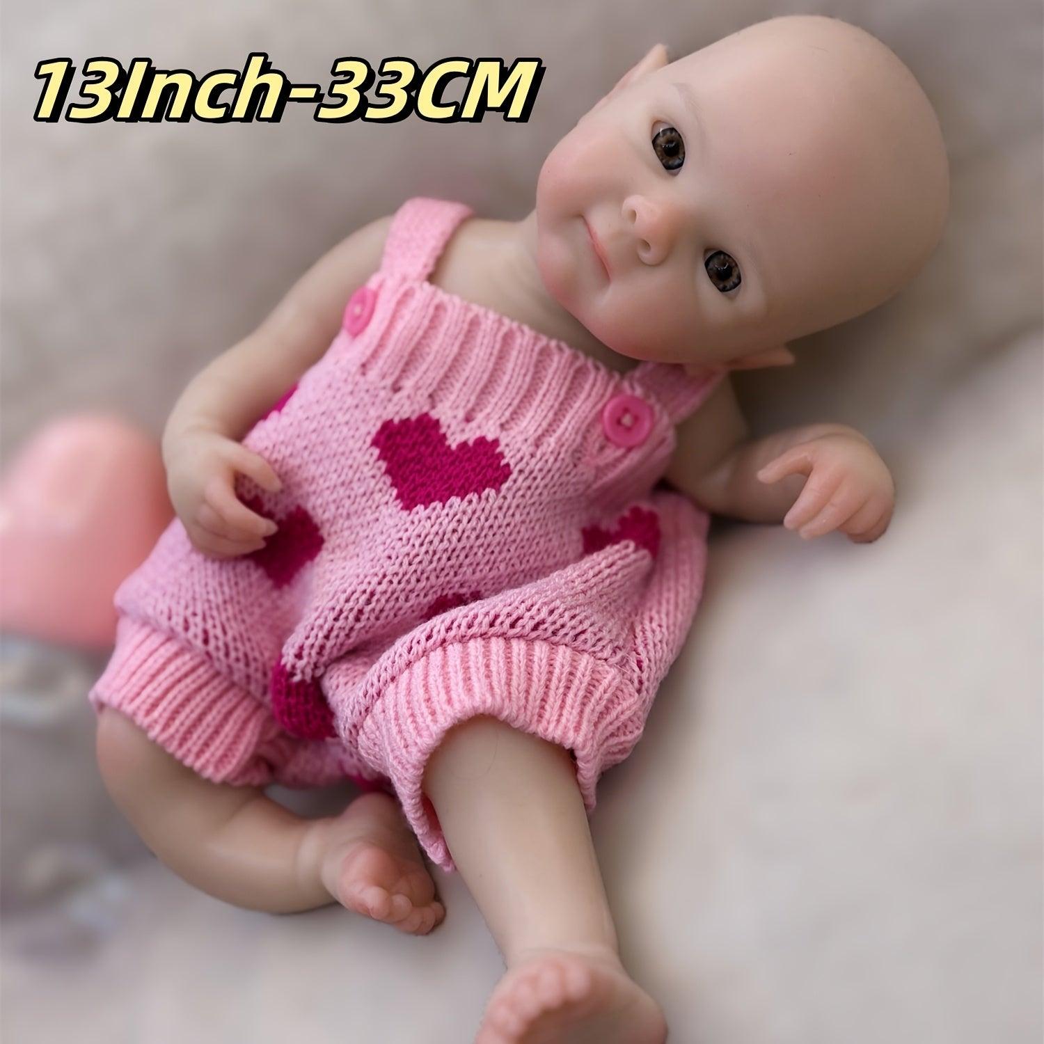 Open Mouth Full Body Silicone Bettie Reborn Girl Doll Washable Soft Touch