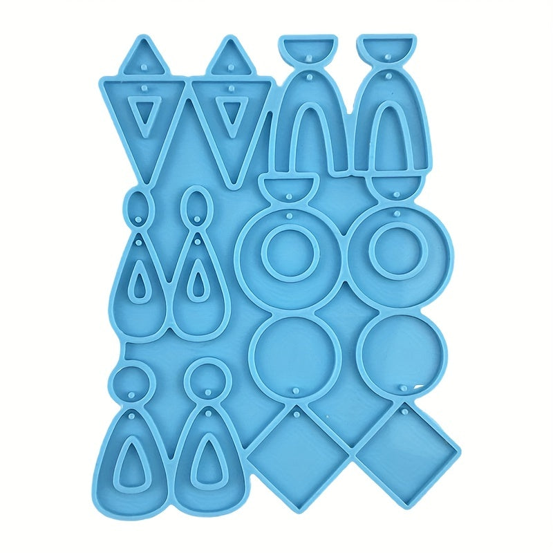 Crystal Epoxy Resin Mold Ear Studs Dangle Earring Silicone Mould
