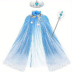3pcs Princess Cape Set Dress up Costumes for Birthdays & Halloween