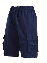 Men's Casual Loose Fit Cargo Shorts with Pockets for Summer