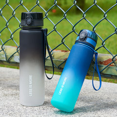 650ml Gradient Frosted Plastic Water Bottle Lightweight Leakproof Cup