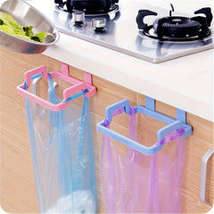 Hangable Cabinet Door Trash Rack Door Back Trash Bag Organizer Plastic Bag Rack