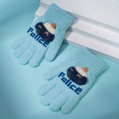 Children's Winter Gloves Boy's Five Finger Set Warm And Thick