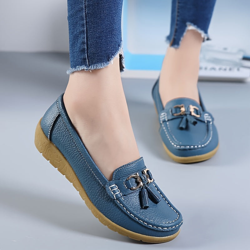 Women's Low Wedge Bow Loafers Slip On Shoes Lightweight Walking Shoes