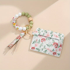 Multicolor Rainbow Leaf Starry Sky Silicone Keychain
