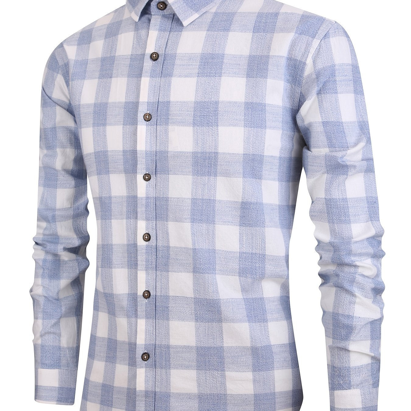 Men's Casual Slim Fit Checkered Shirt