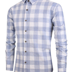 Men's Casual Slim Fit Checkered Shirt