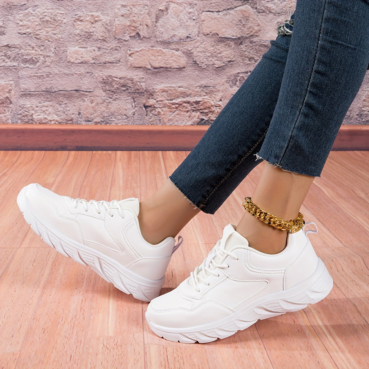 Luminous Shoelaces Lightweight Chunky Sneakers Non Slip Running Shoes