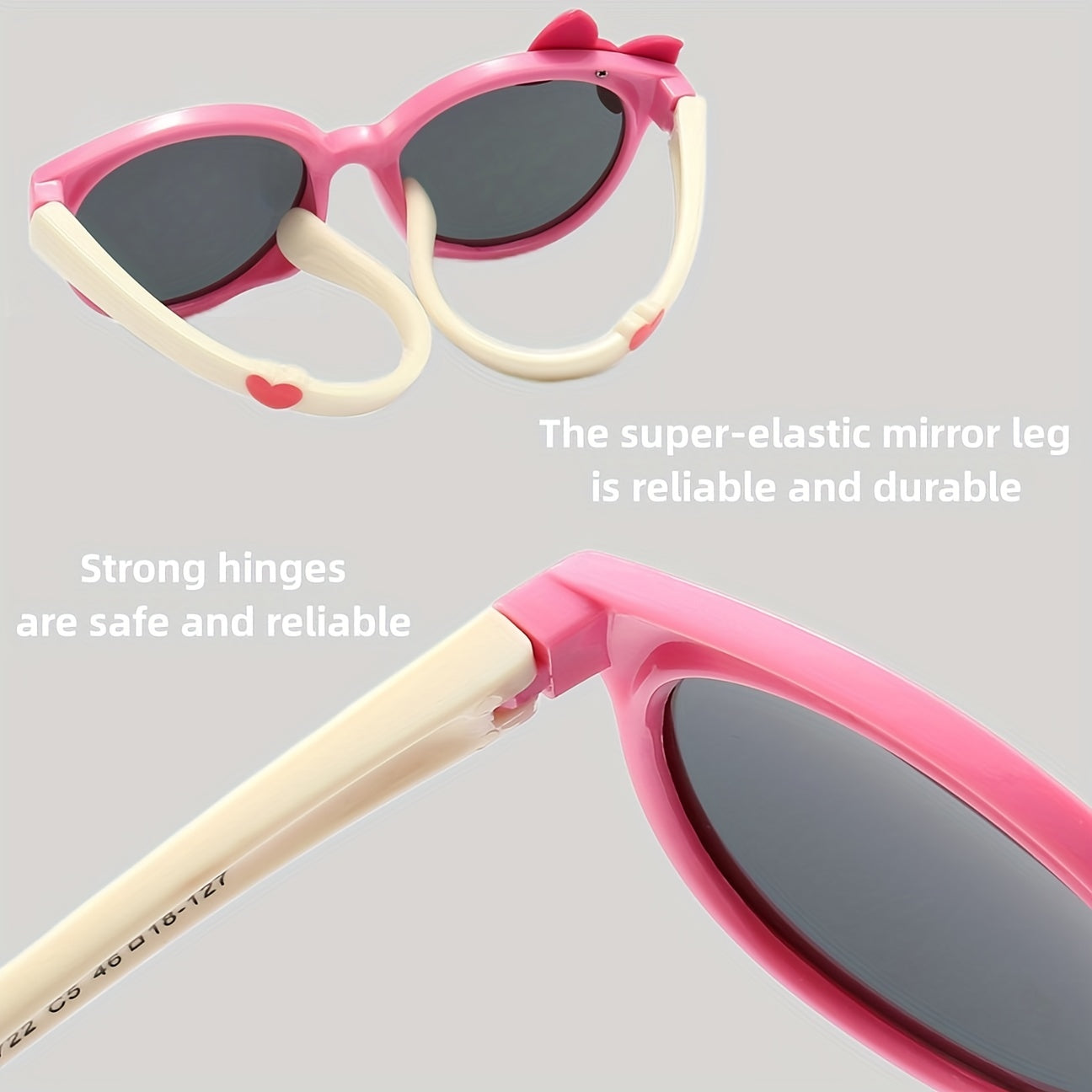 Kids Cartoon Bow Polarized Sunglasses for Outdoor Activities