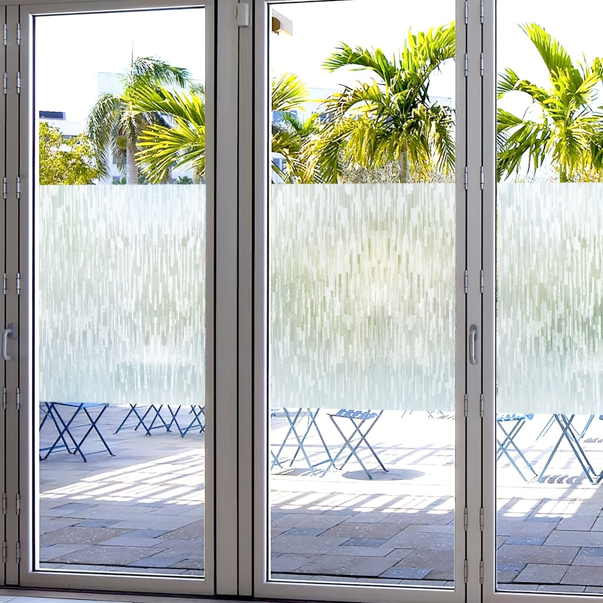 UV Blocking Frosted Glass Window Film Static Cling Vinyl Window Clings