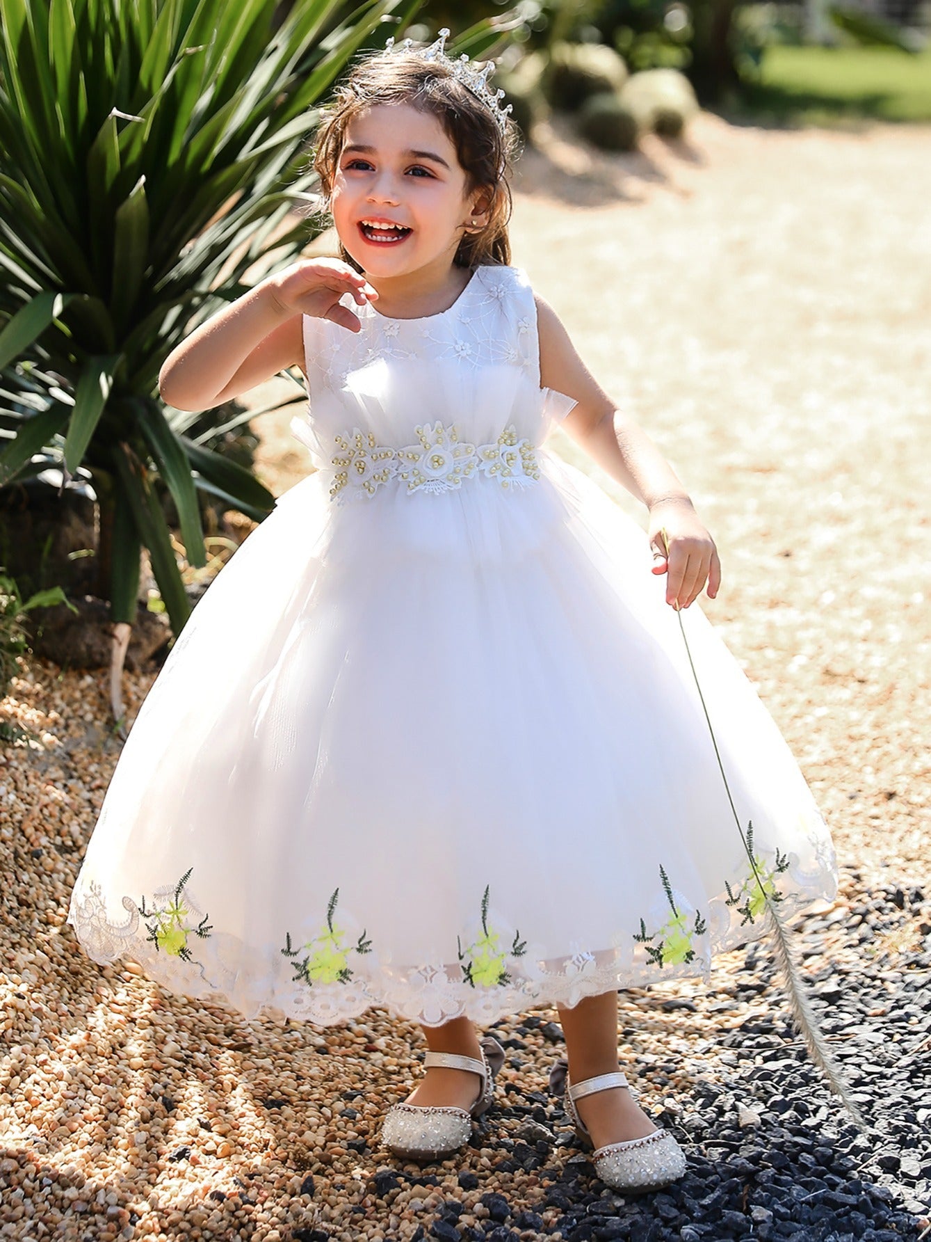 Baby Girl Mesh Embroidered Princess Dress