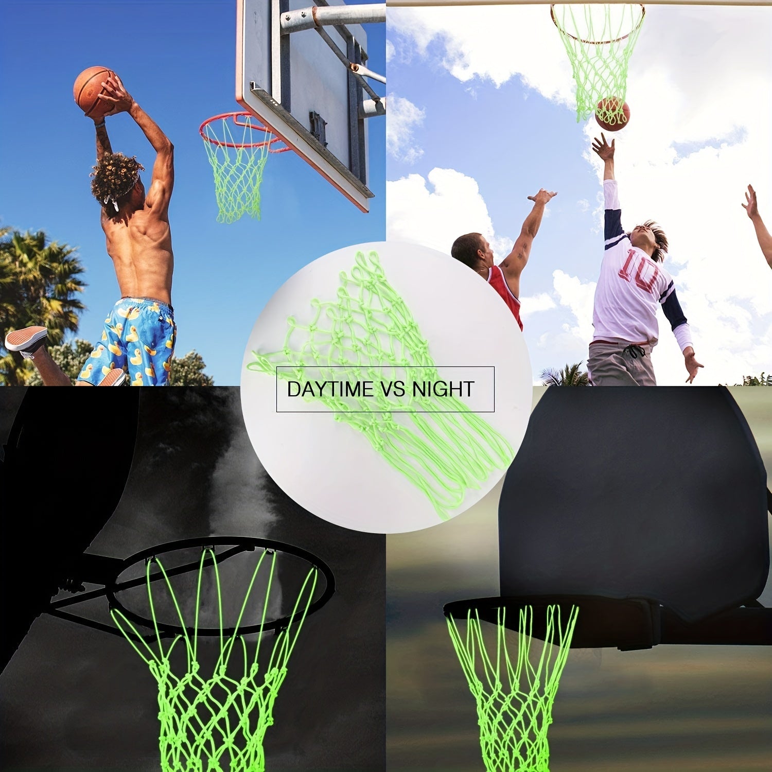 Glow in the Dark Basketball Net - Illuminate Your Game