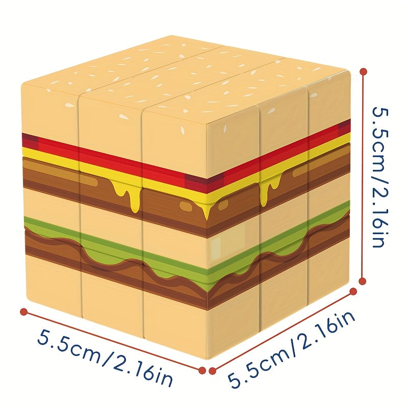3x3 Hamburger Cube Puzzle Easy Brain Teaser Develops Hand Eye Coordination