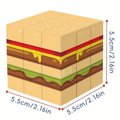 3x3 Hamburger Cube Puzzle Easy Brain Teaser Develops Hand Eye Coordination
