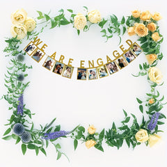 We Are Engaged Wedding Party Photo Frame Pull Flag - Decoration Supplies