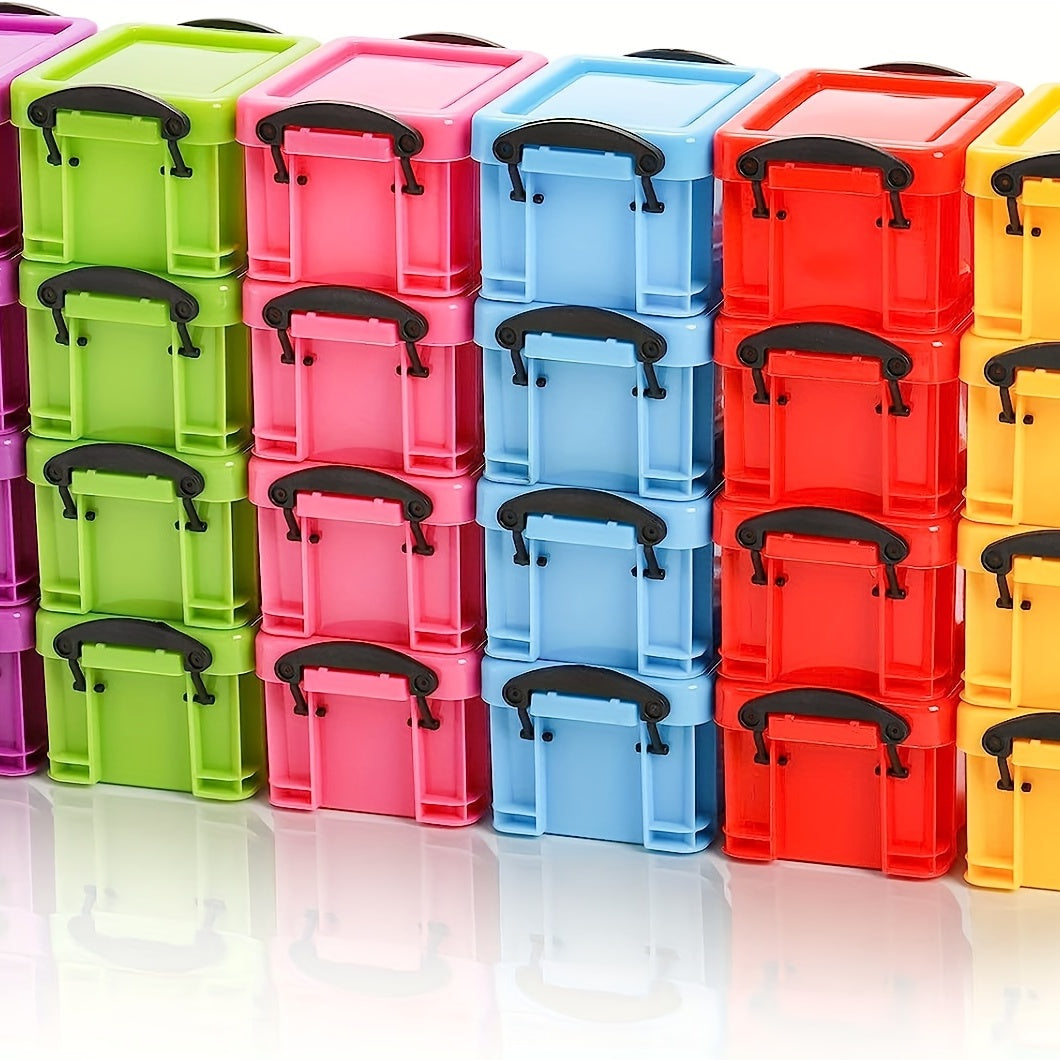 Set of 6 Mini Plastic Lock Boxes for Small Accessories