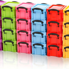 Set of 6 Mini Plastic Lock Boxes for Small Accessories